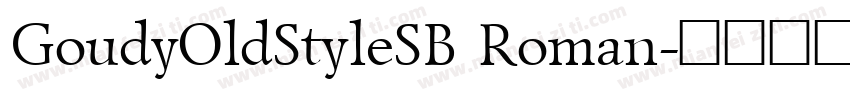 GoudyOldStyleSB Roman字体转换